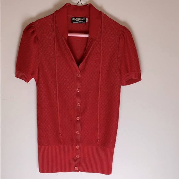 Vintage Givenchy skirt / sweater set RED small xs - Picture 8 of 16